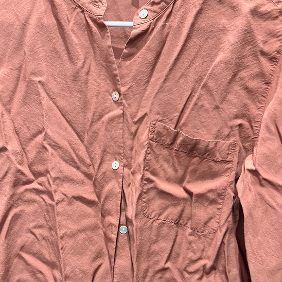 Vince Women's Button-Down Shirt in Warm Rust SMALL - Picture 4 of 6
